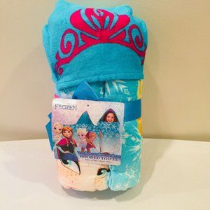 Disney Frozen Hooded Towel 100% Cotton Anna Elsa